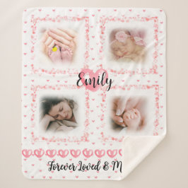 Memorial Baby Verlies Fotodeken Gift Sherpa Deken
