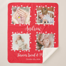 Memorial Baby Verlies Rood Foto Deken Gift