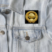 Memorial Badge Sovjet/communist, Berlijn, Duitslan Vierkante Button 5,1 Cm (In situ)