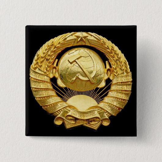 Memorial Badge Sovjet/communist, Berlijn, Duitslan Vierkante Button 5,1 Cm (Voorkant)