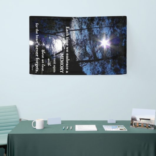 Memorial banner met mooie quote (Beurs)