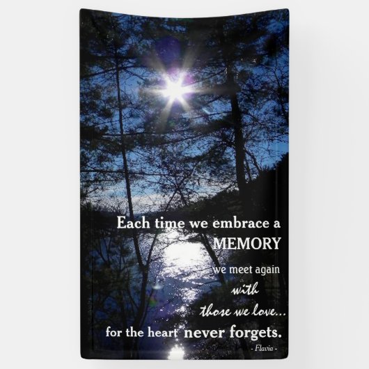 Memorial banner met mooie quote (Verticaal)