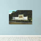 Memorial Bas Relief of the Compact Signing Canvas Afdruk (Insitu (Houten vloer))