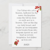 Memorial Begonia Photo Prayer Card for Funeral Kaart (Achterkant)