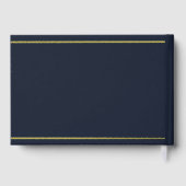 Memorial begrafenis blauw goud foto gastenboek (Achterkant)