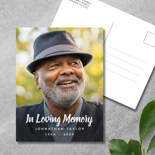 Memorial begrafenis foto Tribute Briefkaart