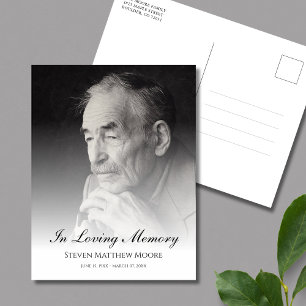 Memorial begrafenis foto Tribute Briefkaart