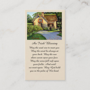 Memorial begrafenis Ierse zegen gebed Kaart Visitekaartje