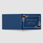 Memorial begrafenis in liefhebbend geheugen blauwe gastenboek (Volledig)