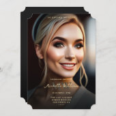 Memorial begrafenis in loving Memory Elegant Zwart Kaart (Voorkant / Achterkant)