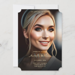 Memorial begrafenis in loving Memory Elegant Zwart Kaart