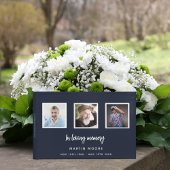 Memorial begrafenis liefdevolle herinnering blauwe gastenboek
