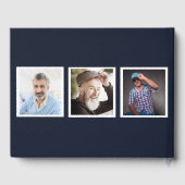 Memorial begrafenis liefdevolle herinnering blauwe gastenboek (Achterkant)