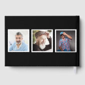 Memorial begrafenis liefdevolle herinnering zwarte gastenboek (Achterkant)