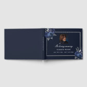 Memorial begrafenis liefhebbend geheugen blauwe fo gastenboek (Volledig)