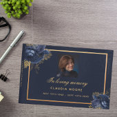 Memorial begrafenis liefhebbend geheugen blauwe fo gastenboek