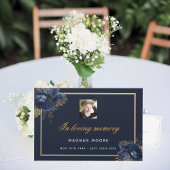 Memorial begrafenis liefhebbend geheugen blauwe fo gastenboek