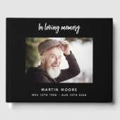 Memorial begrafenisliefhebbend geheugen zwarte fot gastenboek (Voorkant)