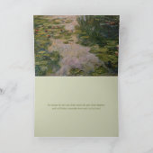 Memorial Bereavement Water Lilies Sympathie Kaart (Binnen)