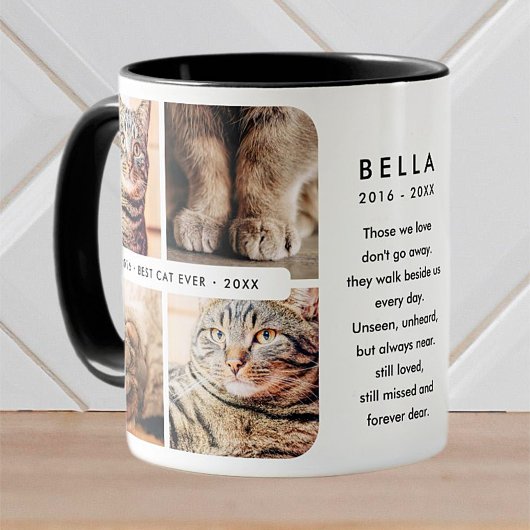 Memorial beste kat ooit moderne fotocollage mok