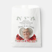 Memorial Bird Seed Cardinaal Heart Foto Funeral Bedankzakje (Voorkant)