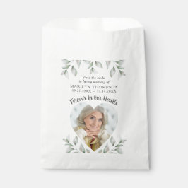 Memorial Bird Seed Heart Foto Funeral Sympathie Bedankzakje