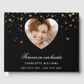 Memorial Black Gold Hearts foto Gastenboek (Voorkant)