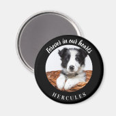 Memorial black photo love dog magneet (Voorkant / Achterkant)