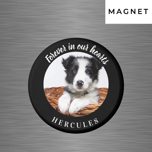 Memorial black photo love dog magneet