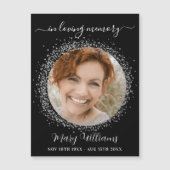 Memorial Black Silver sparkles foto magnet (Voorkant)