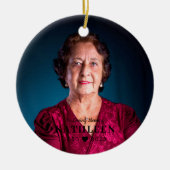 Memorial Black Volledige foto vooraan Keramisch Ornament (Voorkant)