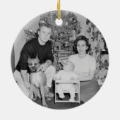 Memorial Black Volledige foto vooraan Keramisch Ornament (Achterkant)