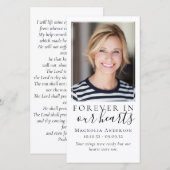 Memorial Bladwijzer | Vroeger in onze hartfoto (Voorkant / Achterkant)