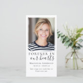 Memorial Bladwijzer | Vroeger in onze hartfoto (Staand voorkant)