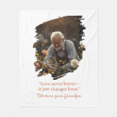 Memorial Blanket Loss of Loved One Photo Text  Fleece Deken (Voorkant)