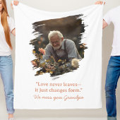 Memorial Blanket Loss of Loved One Photo Text  Fleece Deken