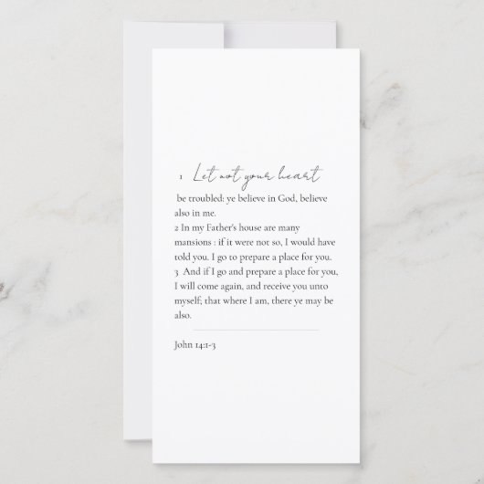 Memorial Blauw en Goud Foto Begrafenis Bladwijzer Bedankkaart (Achterkant)