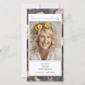 Memorial Bloemen Foto Begrafenis Keepsake Bedankkaart (Voorkant)