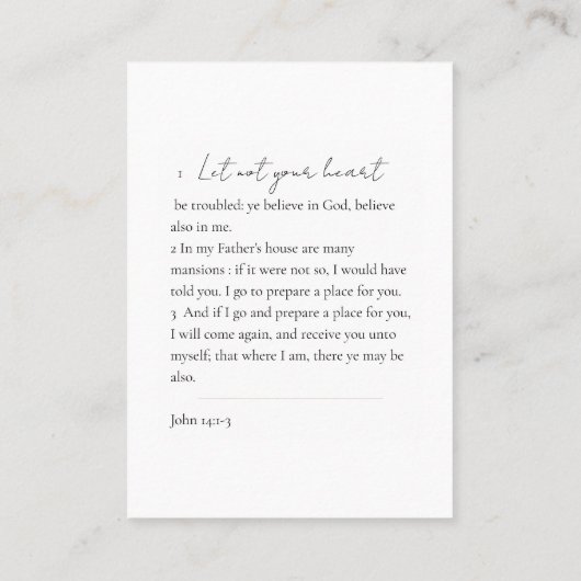 Memorial Bloemen Foto Begrafenis Keepsake Visitekaartje (Achterkant)