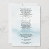 Memorial Blue Sympathie Uitvaart Dank u kaart (Achterkant)