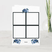 Memorial Blue Vergeet Me Not Floral Fotoprogramma (Achterkant)