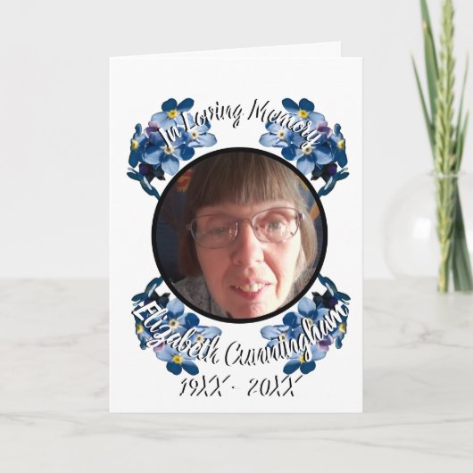 Memorial Blue Vergeet Me Not Floral Fotoprogramma (Voorkant)