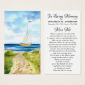 Memorial Boat Sympathie Funeral Prayer Kaart (Voorkant /achterkant)
