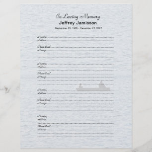 Memorial Book Filler Inlogpagina Naam, Vissers