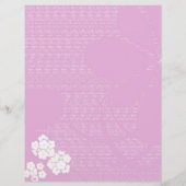 Memorial Book Filler Page, Pink Floral (Achterkant)