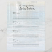 Memorial Book Sign-In Page Water Reflection Filler (Voorkant)