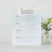 Memorial Book Sign-In Page Water Reflection Filler (Staand voorkant)