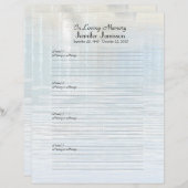 Memorial Book Sign-In Page Water Reflection Filler (Voorkant / Achterkant)