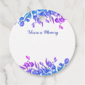 Memorial Botanical Foliage Share a Memory Funeral Bedankjes Labels (Voorkant)