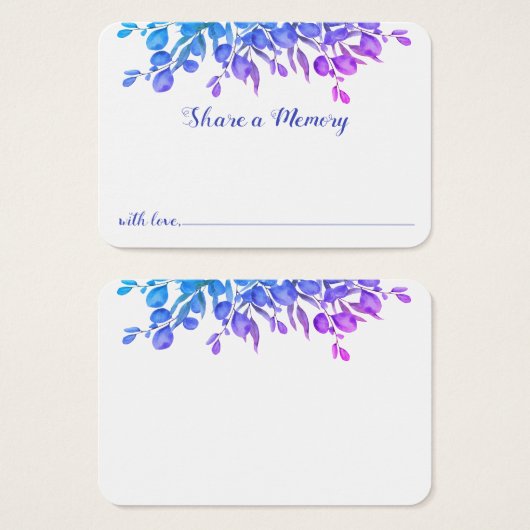 Memorial Botanical Foliage Share A Memory Kaart (Voorkant /achterkant)